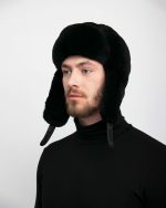 Men's Black Beaver Full Fur Trapper Hat