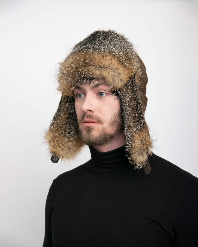 Men's Fox Fur Beaver Trapper Hat